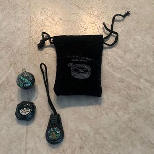 Bundle of 3 compasses W/Bag